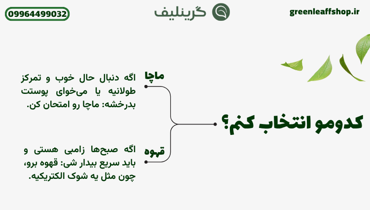 مقایسه چای ماچا و قهوه